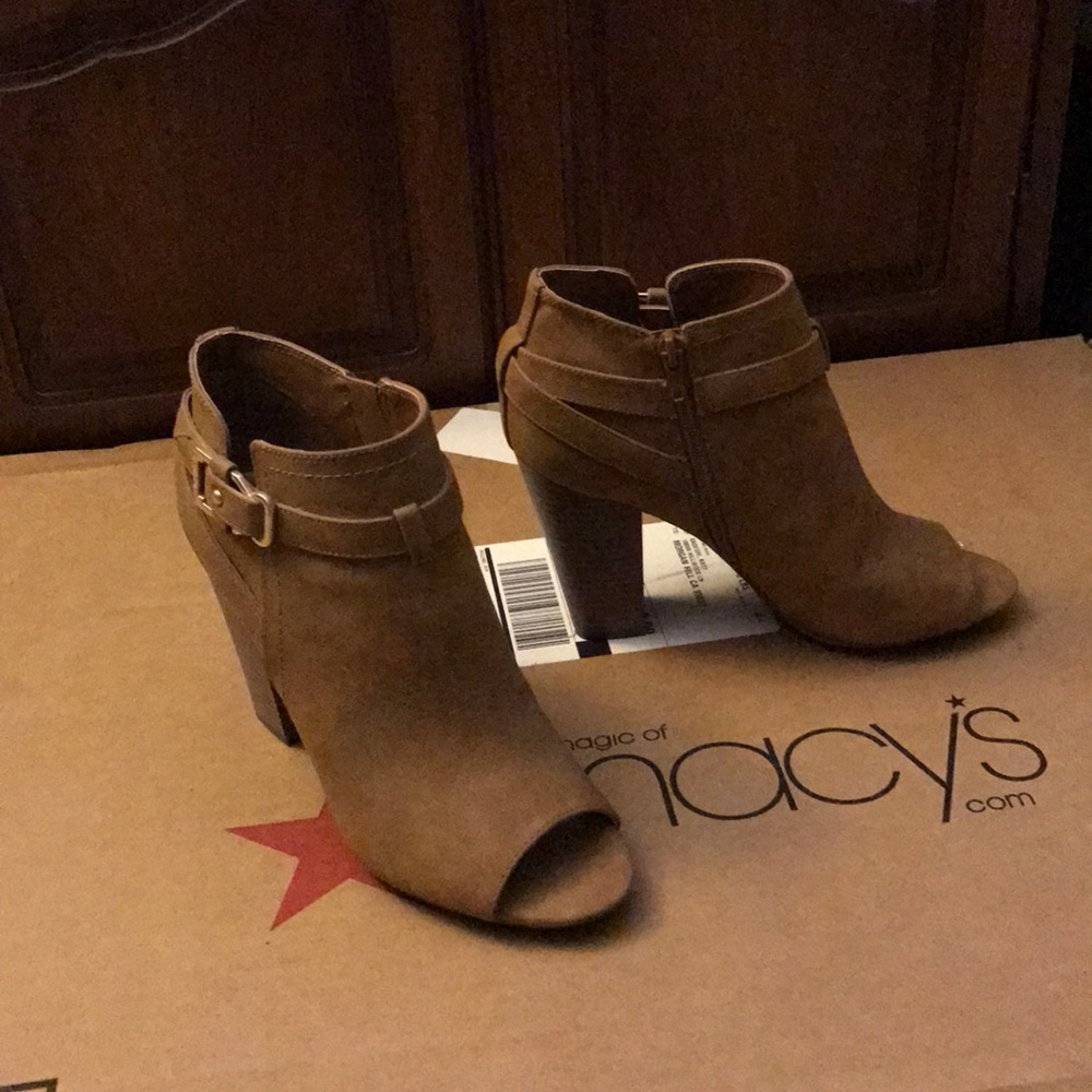 Guess, peep toe, ankle boots